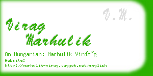 virag marhulik business card